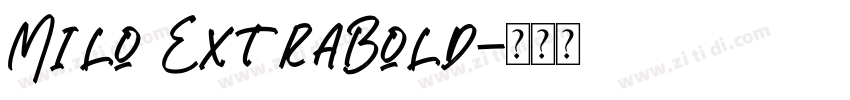 Milo ExtraBold字体转换